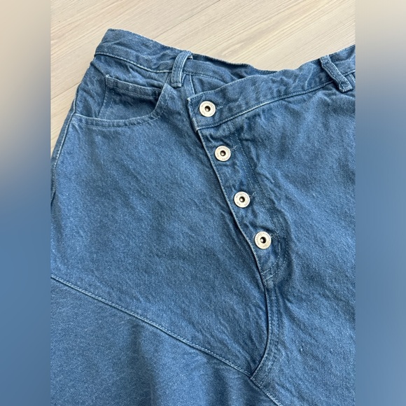 MARQUES'ALMEIDA Asymmetric Frayed Denim Mini Skirt Size UK 6 US 2 - Picture 16 of 16